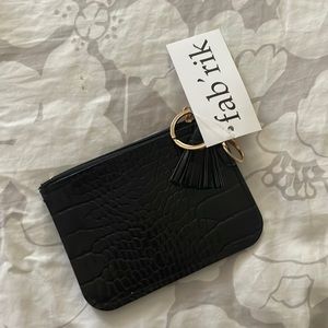 Black alligator skin coin purse